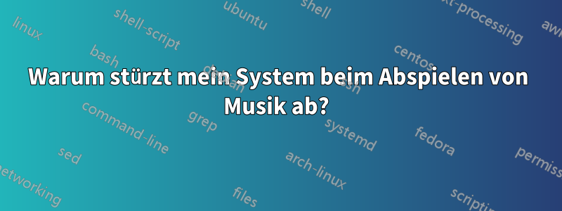 Warum stürzt mein System beim Abspielen von Musik ab? 