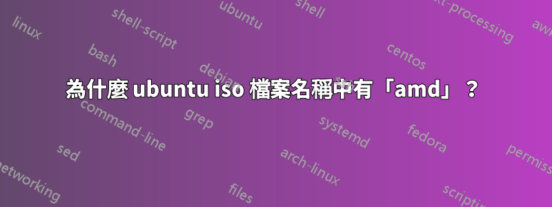 為什麼 ubuntu iso 檔案名稱中有「amd」？