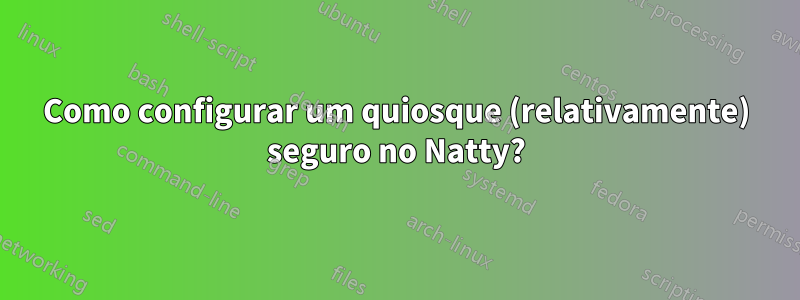 Como configurar um quiosque (relativamente) seguro no Natty?