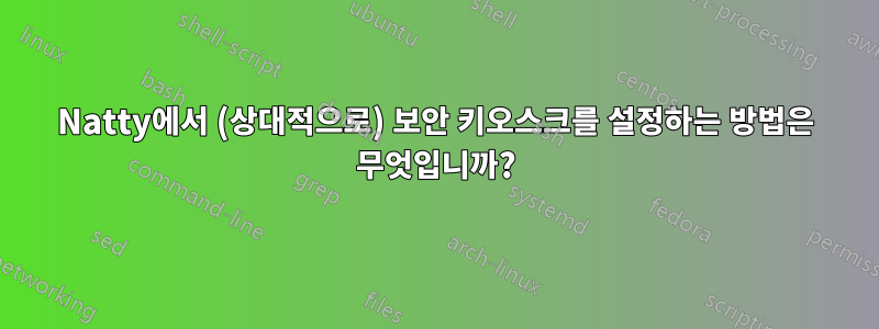 Natty에서 (상대적으로) 보안 키오스크를 설정하는 방법은 무엇입니까?