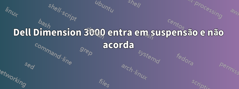 Dell Dimension 3000 entra em suspensão e não acorda