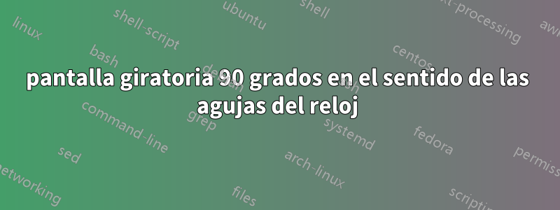 pantalla giratoria 90 grados en el sentido de las agujas del reloj