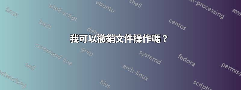 我可以撤銷文件操作嗎？