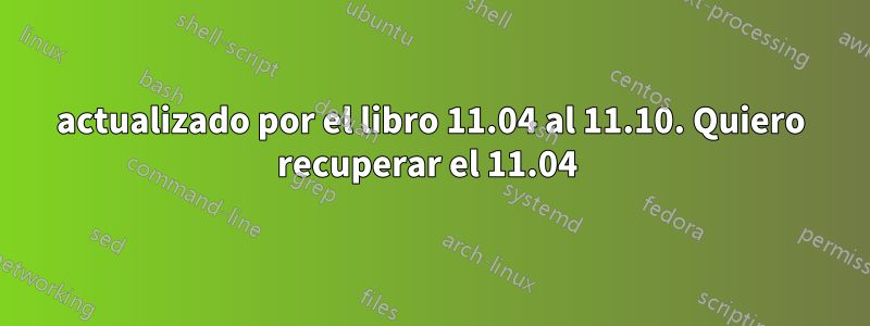 actualizado por el libro 11.04 al 11.10. Quiero recuperar el 11.04 