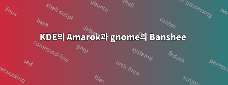 KDE의 Amarok과 gnome의 Banshee