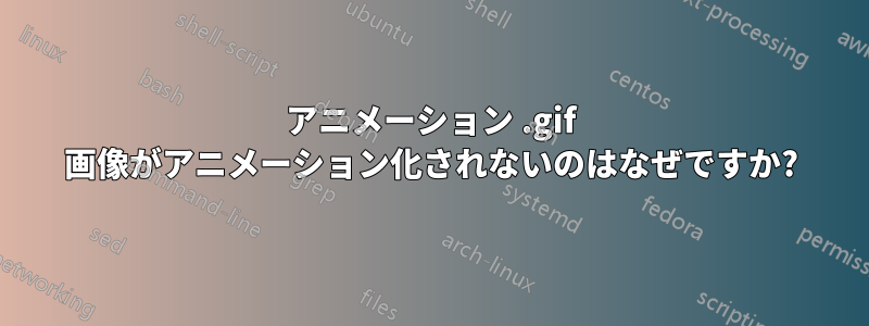 アニメーション .gif 画像がアニメーション化されないのはなぜですか?