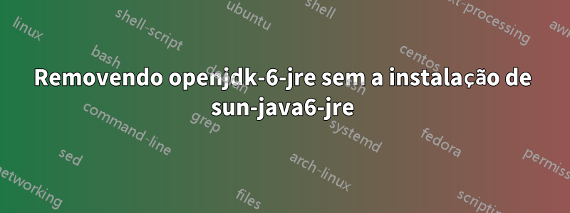 Removendo openjdk-6-jre sem a instalação de sun-java6-jre