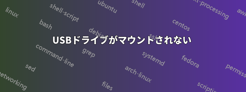 USBドライブがマウントされない