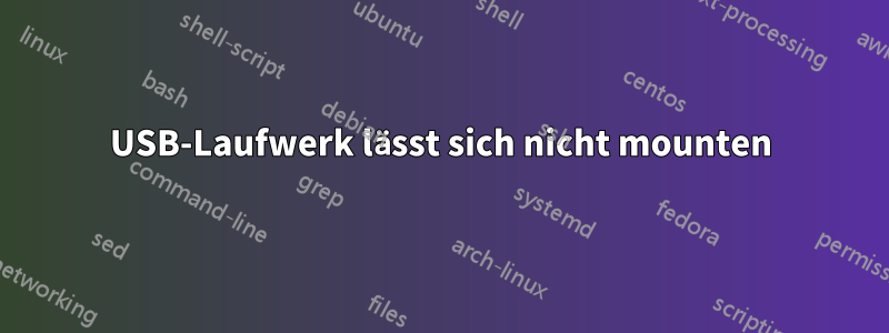 USB-Laufwerk lässt sich nicht mounten