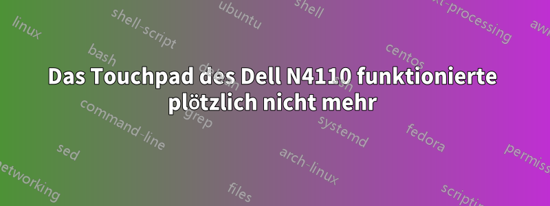 Das Touchpad des Dell N4110 funktionierte plötzlich nicht mehr