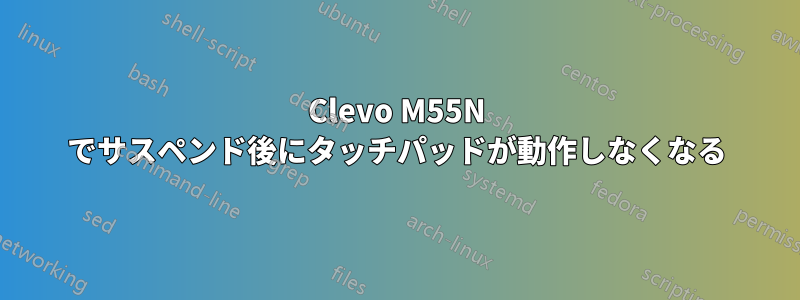 Clevo M55N でサスペンド後にタッチパッドが動作しなくなる