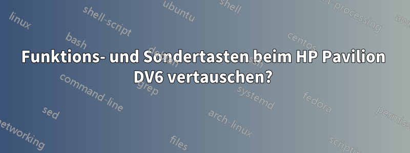 Funktions- und Sondertasten beim HP Pavilion DV6 vertauschen?