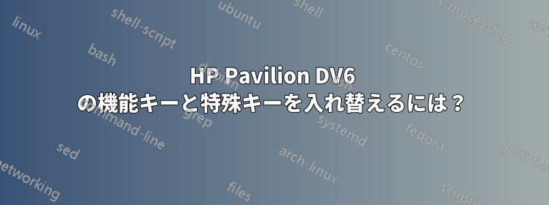 HP Pavilion DV6 の機能キーと特殊キーを入れ替えるには？