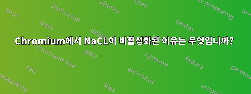 Chromium에서 NaCL이 비활성화된 이유는 무엇입니까?