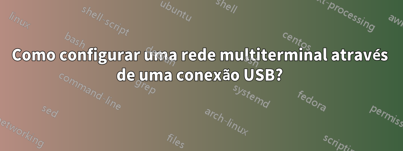 Como configurar uma rede multiterminal através de uma conexão USB?