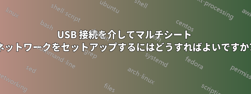 USB 接続を介してマルチシート ネットワークをセットアップするにはどうすればよいですか?