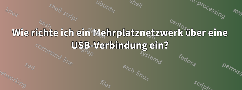 Wie richte ich ein Mehrplatznetzwerk über eine USB-Verbindung ein?