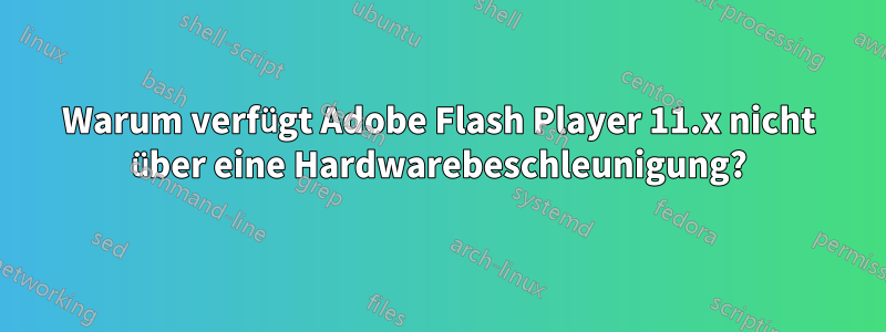 Warum verfügt Adobe Flash Player 11.x nicht über eine Hardwarebeschleunigung?