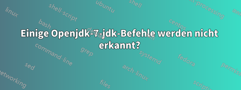 Einige Openjdk-7-jdk-Befehle werden nicht erkannt?