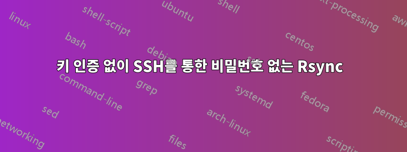 키 인증 없이 SSH를 통한 비밀번호 없는 Rsync 