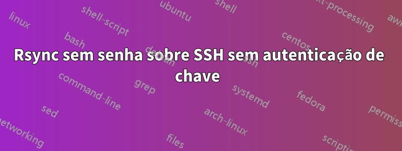 Rsync sem senha sobre SSH sem autenticação de chave 