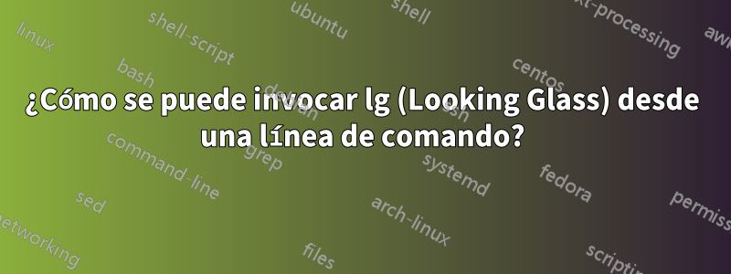 ¿Cómo se puede invocar lg (Looking Glass) desde una línea de comando?