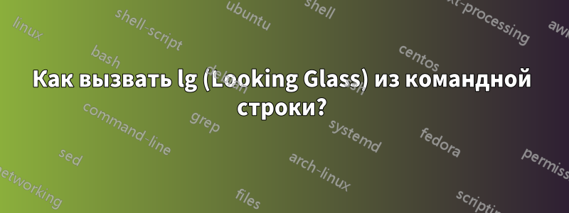 Как вызвать lg (Looking Glass) из командной строки?