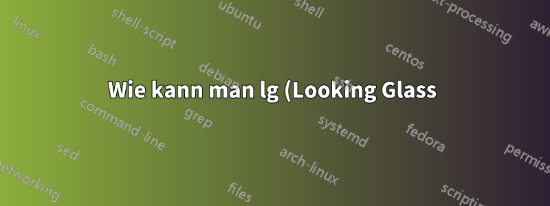 Wie kann man lg (Looking Glass) von einer Befehlszeile aus aufrufen?