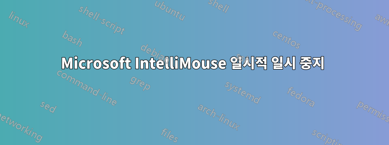 Microsoft IntelliMouse 일시적 일시 중지