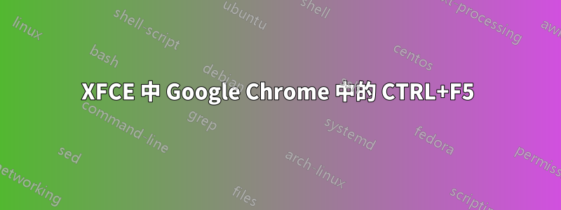 XFCE 中 Google Chrome 中的 CTRL+F5