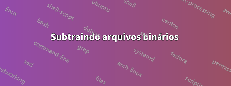 Subtraindo arquivos binários