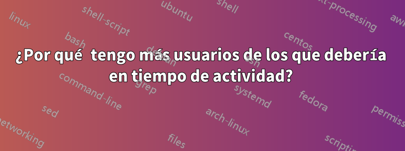 ¿Por qué tengo más usuarios de los que debería en tiempo de actividad?