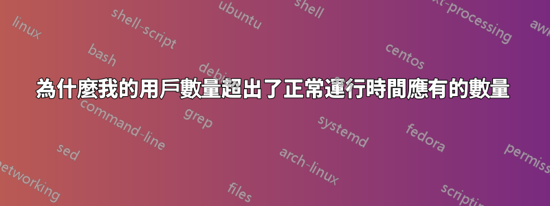 為什麼我的用戶數量超出了正常運行時間應有的數量