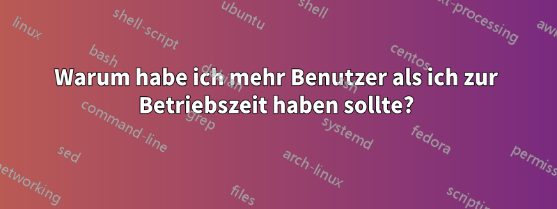 Warum habe ich mehr Benutzer als ich zur Betriebszeit haben sollte?