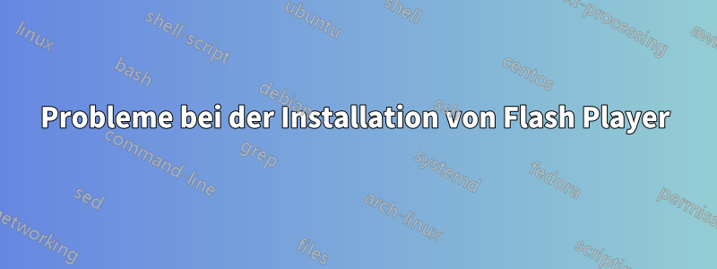 Probleme bei der Installation von Flash Player