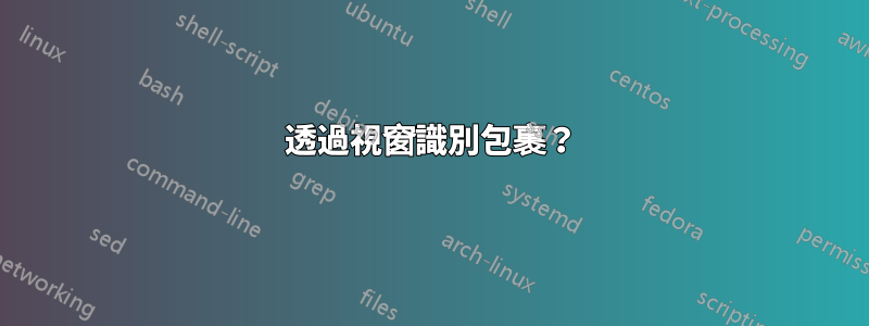 透過視窗識別包裹？