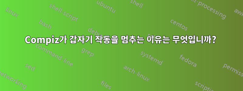 Compiz가 갑자기 작동을 멈추는 이유는 무엇입니까?