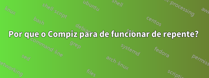 Por que o Compiz para de funcionar de repente?