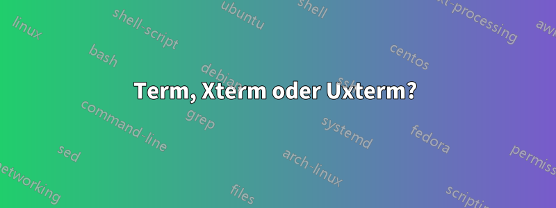 Term, Xterm oder Uxterm?