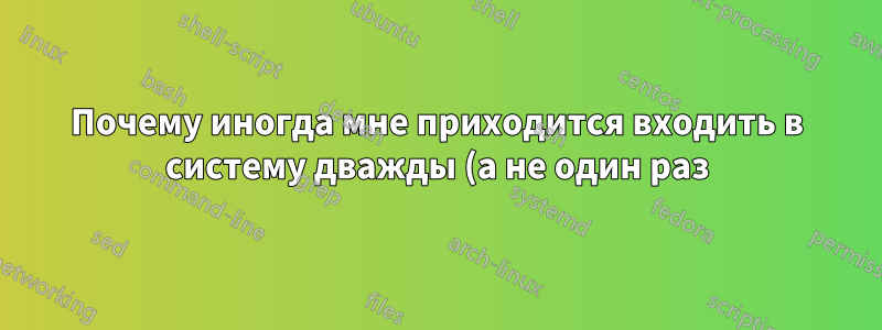 Почему иногда мне приходится входить в систему дважды (а не один раз)?