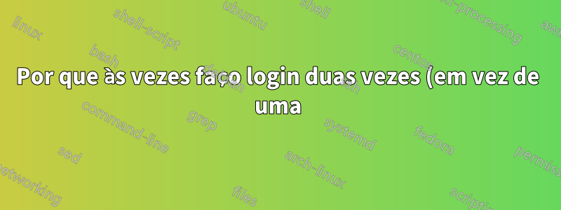Por que às vezes faço login duas vezes (em vez de uma)?