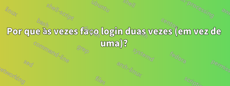 Por que às vezes faço login duas vezes (em vez de uma)?