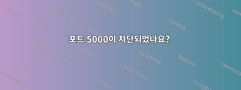 포트 5000이 차단되었나요?