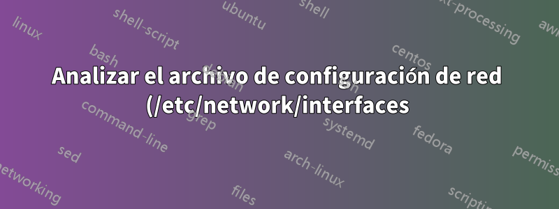 Analizar el archivo de configuración de red (/etc/network/interfaces) con Python