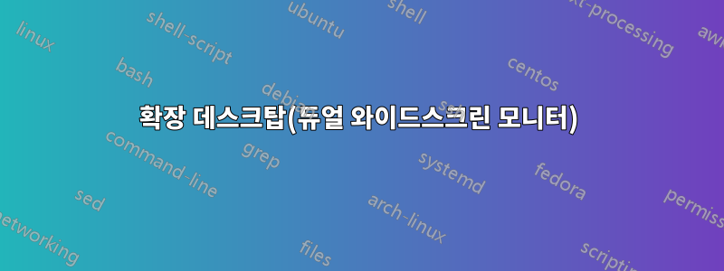 확장 데스크탑(듀얼 와이드스크린 모니터)