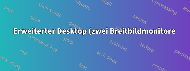 Erweiterter Desktop (zwei Breitbildmonitore)