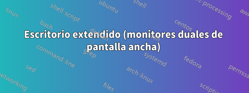 Escritorio extendido (monitores duales de pantalla ancha)