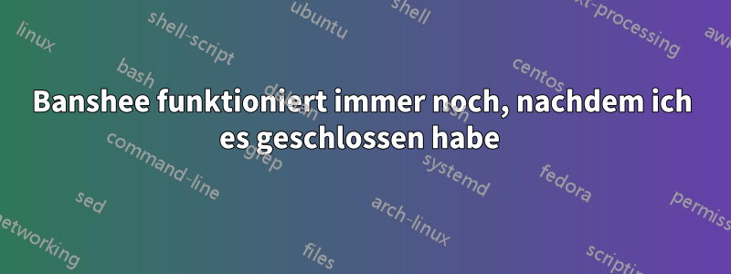 Banshee funktioniert immer noch, nachdem ich es geschlossen habe 