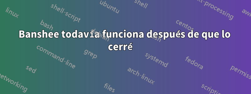 Banshee todavía funciona después de que lo cerré 