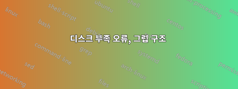 디스크 부족 오류, 그럽 구조